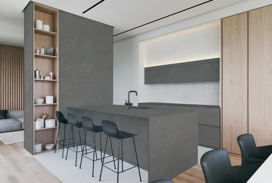 Luxuriöse Sintersteinscheiben 800x2600x12mm Große Felsplatten Küche Schreibtisch
