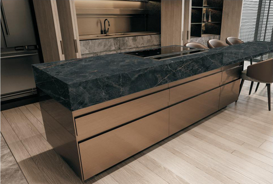 Schwarze gesinterte Steinplatte 800x2600x12mm matte Oberfläche