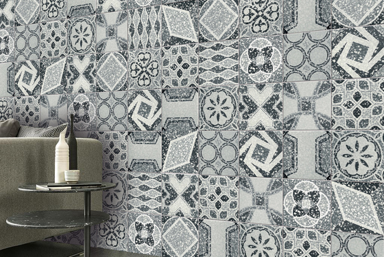 Grau und Blau 250x250mm Keramik-Rustikfliese für Innenböden