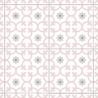 Dauerhafte 250x250mm rosa-blumige keramische landliche Fliesen und rutschfeste Wandfliesen für Küche und Bad