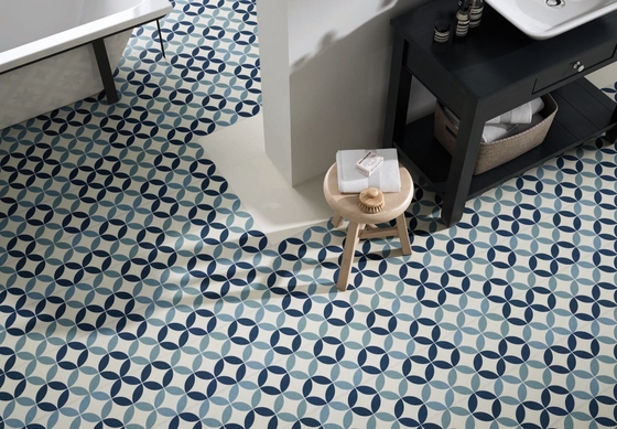 Blau abnutzungsbeständig 250x250mm Boden keramische landliche Fliesen für Wohnzimmer und umweltfreundliche Fliesen für Esszimmer