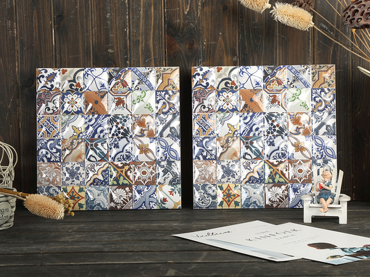 300x300mm farbenfrohe Keramikrustikafeln für Badboden und Wand