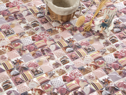 Dauerhafte 300x300mm rosa keramische Rustikafelder für die Küche und dekorative Glanzwandfliesen für das Hotel