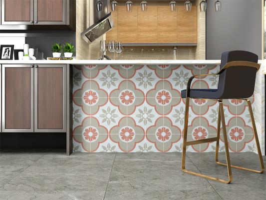 Retro-Blumen-Slip-Keramik-Rustikafeln für die Küche und 200x200mm Wandfelder für das Esszimmer