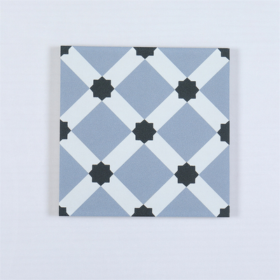 Blaue Keramik-Rustikfliese 20x20cm Ton Innenboden