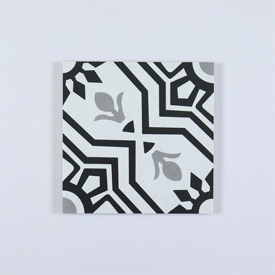20x20cm Keramik-Rustikfliese für Innenboden Schwarz Grau Weiß