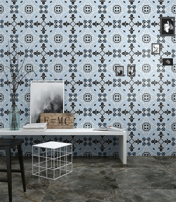 Keine Verfärbung Blau 200x200mm Blumen-Keramik-Rustikale für Dekoration und verschleißbeständige Wandfliesen für Bad