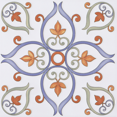 Weißblaue Keramikrustika 20x20cm AAA-Grad Fußbodenwand