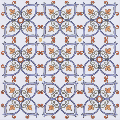 Weiß und Rot 20x20cm rutschfeste Keramikrustika