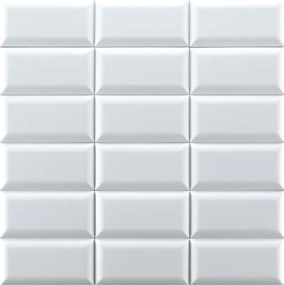 Weiße Fliesen 75x152mm Glanzkeramische Wandbrotfliesen für Bad und Küche