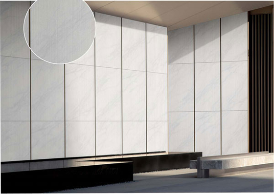 3D-Linie Weiß Matte Antike Außen Vorhangwand Porzellantfliesen 600x1200cm Für Einkaufszentrum und Gebäude