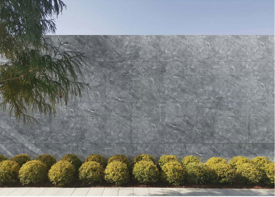 Firebrick 600x1200mm Grau Matte Vorhang Wandfliesen für Outdoor-Design und Projekt