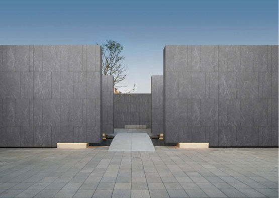 600x1200mm Dunkelgrau Matte Antike Außensteinfliese