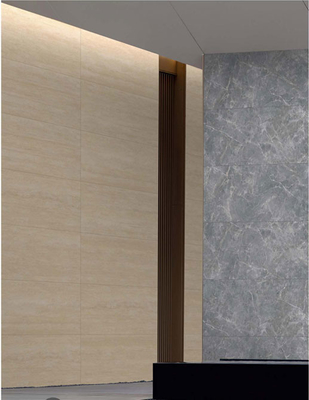 Leichtgelbe Travertin-Finixierung 60x120cm Außen Matt Antike Vorhangwandfliesen für Gebäude