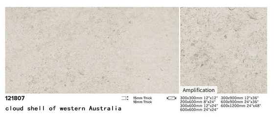 Leichtgelb und Grau Langlebig und verschleißfest 1200x600x18mm Porzellan Bodenbelag für Garten und Hof