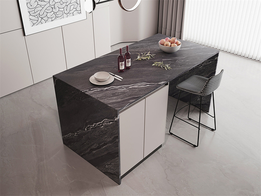 1420x2700mm Anti-Rutsch Grauer Sandstein Innenfußboden Matte Sintersteinplatte Für Haus Und Esszimmer