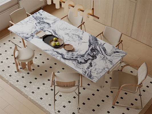 Dekoration 1600x3200mm Polsterglas Porzellan Sintersteinplatte und Innenwand Große Platten für das Esszimmer