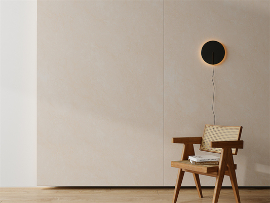 Leinenbeige 160x320cm Polsterglas Porzellan Sintersteinplatte für Wohnzimmer
