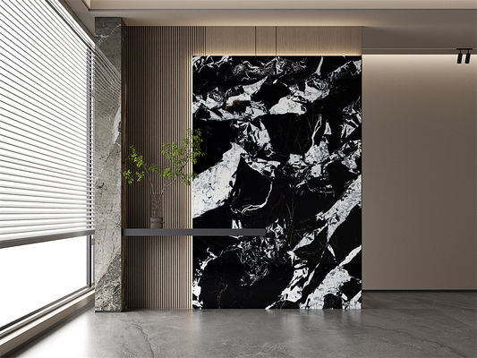 1600x3200mm Schwarze, matte Sintersteinplatte für Bürowände