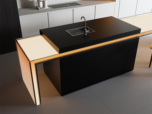 Schwarzes Matte Glas Porzellan Sintersteinplatte für Innenarchitektur 160x320cm