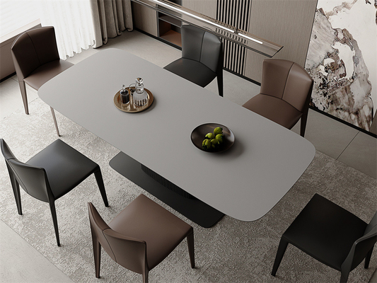 Matte Glas Porzellan Sintersteinplatte 1600x3200mm und Grau Porzellan Felsplatte für das Wohnzimmer