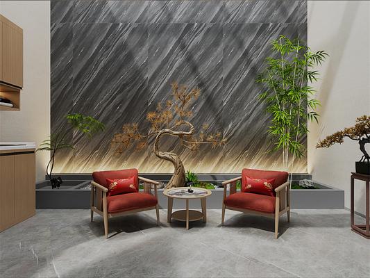 Graue 1600x3200mm matte Sintersteinplatte für Einkaufszentrumswände