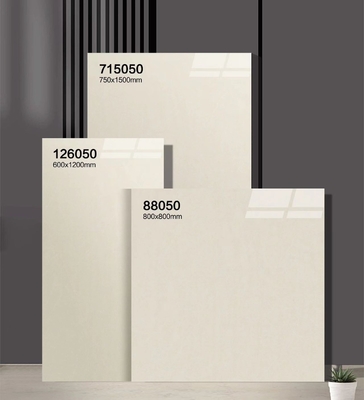 Beige-Grad AAA polierte Glasporzellanfliesen und 750x1500mm rutschfeste Bodenfliesen für Bad und Wohnzimmer
