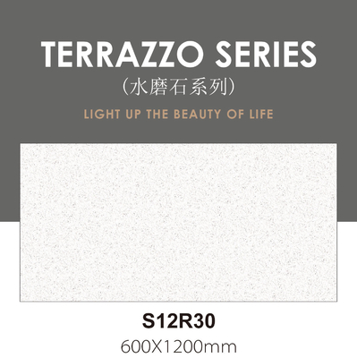 600x1200mm Grade AAA Grau Terrazzo Innenwand Textur Baby Gesicht Verglasung Porzellanfliesen für Dekor