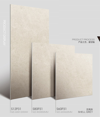 Grau-Sternen-Glasur-Porzellan-Wandfliesen 600x1200mm für Badezimmer