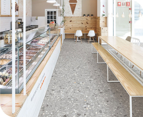 Lichtgrau 60x120cm Außen Terrazzo Fußboden Dauerhafte Porzellan Dekoration Fliesen Für Hinterhof