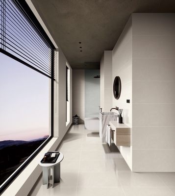Beige Stilvolle Fliesen und Innenaufbau Säurebeständige Baby Gesicht Glas-Keramik Fliesen 400x800mm Für Design