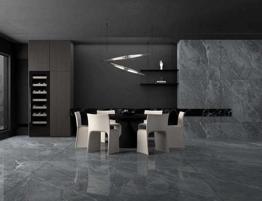 Grau polierte, glasierte Porzellanfliese 1200x1200mm für Badezimmerboden
