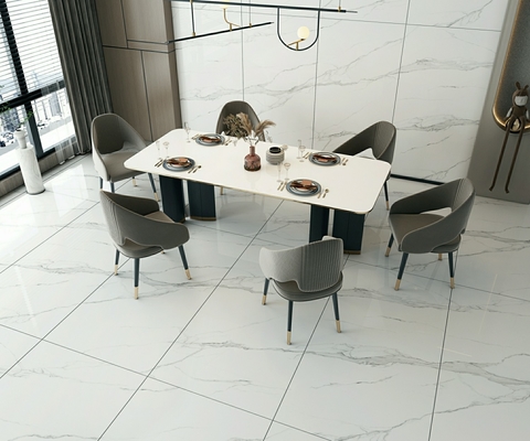 Carrara W.A. 0,5% Antique Exterior Floor Tiles For Renovation 900x1800x9mm ISO9001 Polished Glazed Porcelain Tile For Shopping Mall Balkon