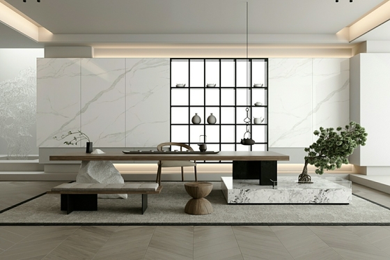 Innenfußboden W.A. 0,5% Keine Verfärbung 900x1800x9mm Polsterglas Porzellanfliesen Für Schlafzimmer