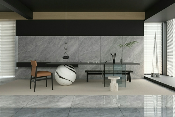 900x1800mm Polierte, glasierte Porzellanfliese 0,5% W.A. Grau