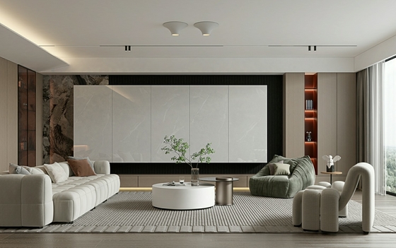 Umweltschonende Fliesen 900x1800x9mm Antibakterielle Innenwand Porzellan Verglasung Polster Flächenteile für Wohnzimmer und Schlafzimmer