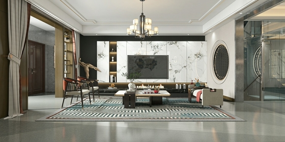 Carrara weiße Hintergrundfliesen Elegante Außenwand und Boden Porzellan verglasterte polierte Fliesen 900x1800x9mm Für Schlafzimmer und Balkon