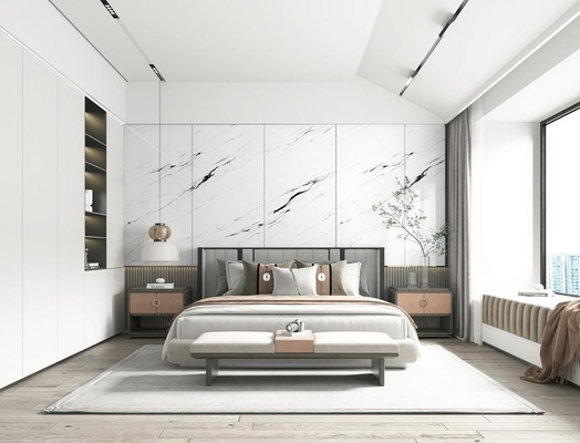 Weiße Carrara Dekorative polierte Glas Porzellanfliesen und Innenfußbodenfliesen für Esszimmer und Projekt