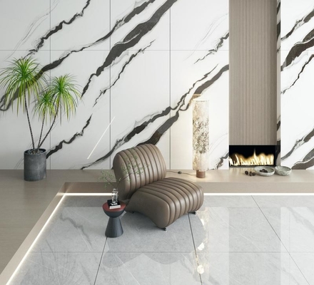 Nicht rutschfähige Porzellanfliesen und Carrara Weiß 900x1800x9mm Innenfußboden und Wandfliesen für Dekoration und Büro