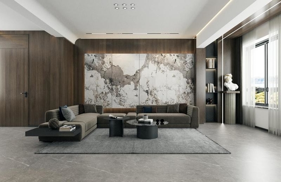 Marmor aussehen Boden und Wand Fliesen 900x1800x9mm keine verblassen polierte Glas Porzellanfliesen für Wohnzimmer