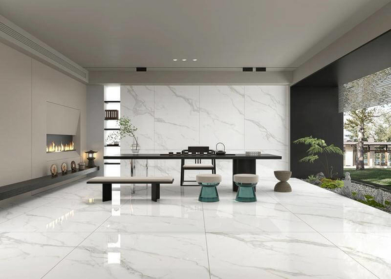 Im Wohnzimmer und in Carrara 1200x1800x9mm ohne Verblendung