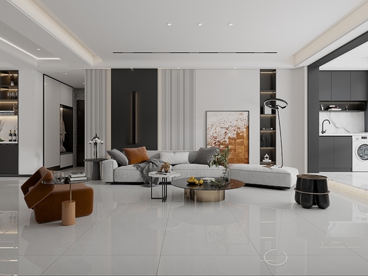 Graue 800x800mm polierte Glasporzellanfliesen für das Wohnzimmer