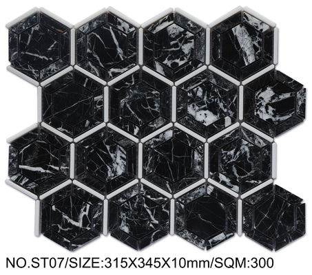 Kratzfeste schwarze 315x345mm Schwimmbadmosaik für Balkon