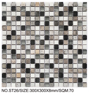 Elegantes und langlebiges Quadrat 300x300mm Naturstein Mosaik für Schlafzimmer und Büro