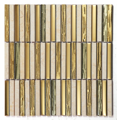 Säurebeständige und antibakterielle gelbe 282x294mm Natursteinmosaike für Büro und Badezimmer