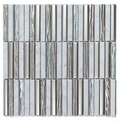 282x294mm Graue, kratzfeste und wasserdichte Mosaike aus Naturstein für Bad und Hotel