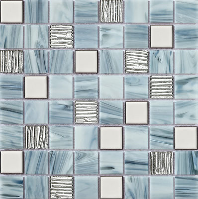 Blau abnutzungs- und fleckenfeste 304x304mm Glasmosaiken für Schwimmbäder