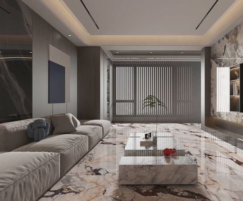 1000x1000mm Braune, säurebeständige, elegante, polierte, glasierte Innenbodenfliese aus Porzellan für Balkon