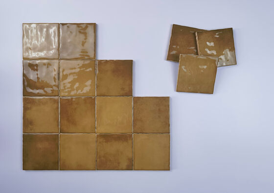 Braune kratzfeste 10x10cm Keramikwandfliesen für Wohnzimmer und Schlafzimmer