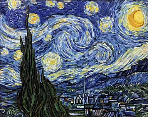 Blaue atemberaubende Kunstwand Glasmosaiken für Büro und Bad